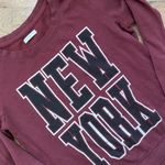 Jacqueline De Yong Classic New York Crewneck Burgundy Sweatshirt Size Small Red Photo 10