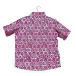 IBKUL Mock Golf Shirt Short Sleeve Terra Pink Tennis UPF 50+ Size Large Photo 4