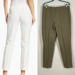 Escada Tuska Sand Dune Side Zip Tapered Pants Front Back Sewn Seam Size 44 Black Photo 2