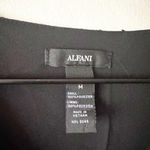 Alfani  Black Metallic Burnout Bell Sleeve Blouse Women’s Medium Photo 4