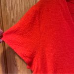 Madewell Texture & Thread Jacquard Wrap-Tie Top in Ripe Persimmon Size XL Photo 9