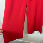 Boston Proper NWOT  Luxe Lounge Drawstring Wide Leg Pants Red Size L Photo 6