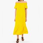 Tory Burch smocked shoulder dress - flaming yellow Photo 14