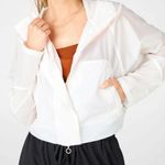 Fabletics White & Pink Windbreaker Jacket Photo 0