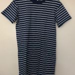 Madewell  Navy & White Tina Stripe Short Sleeve T-Shirt Dress NEW Photo 2