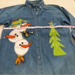 Unique Vintage Vintage Christmas Denim Shirt Photo 5