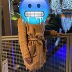 ZARA Faux Fur Hooded Wrap Coat Jacket, Size Large Photo 1