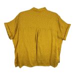 Rachel Zoe  100% Linen Mustard Polka Dot Dolman Sleeve Oversized Button Up Size M Photo 1