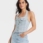 Universal Threads Denim Halter Top  Photo 0