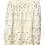 Cache  Vintage Y2K Cream‎ Beaded Lace Skirt Medium Scallop Hem Photo 0