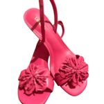 Larroudé Hibiscus Hi sandal sling back stiletto heel leather floral Pink shoe Size 8 Photo 4