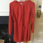 Merona Patterned Shirt Dress Orange Black Gray - Sz Medium Photo 1