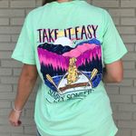 Simply Southern Mint Green Tshirt Take It Easy Design Photo 0