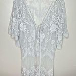 Origami Floral Lace Grey Kimono Long Beach Cardigan One Size Size undefined Photo 0
