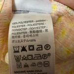 Levi's Womens Yellow Floral Print Short Sleeve Button Down Shirt Top Medium Photo 2