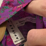 Apiece Apart  Sez Pintuck Purple floral Silk Blouse size 4 Photo 4