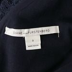 Diane Von Furstenberg  Zarita Mini Dress Lace Overlay 3/4 Sleeves Scalloped Hem Photo 10