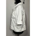 Talbots  Short Sleeve Jean Jacket White Size XL Stretch Classic Capsule Modern Photo 1