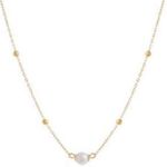 Anthropologie Adina Eden Pearl Ball Chain Necklace Photo 0