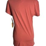 Down East Lace Striped T Shirt Top M Dusty Pink Short Sleeve Scoop Neck NEW Photo 3