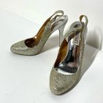 Badgley Mischka  Kiss Kiss Gold Metallic Slingback Heels Size 7.5 Photo 1