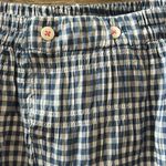 Free People Navy Combo Gingham Pajama Pants NWT Cuffed Size XS Blue Photo 3