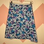 J.Jill Blue Purple Floral Skirt Size Medium Photo 1