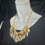 Target NWT  Gold, White, & Cream Flower Necklace Photo 0