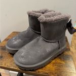 UGG  Mini Bailey Bow Glimmer Gray Womens 6 Photo 2