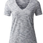 Lululemon What The Sport v-Neck Women's Tee gray and white athletic wear Photo 0