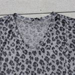  Oversized Animal Print V-Neck Top | Lucky Brand Short Sleeve Shirt Photo 6