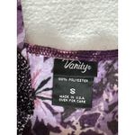 Vanity Y2K Babydoll Tank Top Women Beaded Sequins Fairy Purple Size Small Summer Photo 4