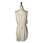 Max Mara Falesia Cream And Red Trim Silk Pleated Hi Lo Hem Tunic Blouse Size 6 Photo 4