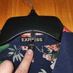 EXPRESS  medium navy blue bird floral long sleeve shirt dress Photo 5