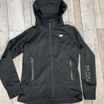 Women’s Mons Royale Nevis Wool Fleece Hood Sweater Black Size M Photo 0