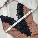 Blue Life  Revolve Mirage Halter One Piece Swimsuit Brown (small) crochet beach Photo 2