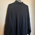 Eskandar Merino Wool Oversized Sweater Knit Midi Dress Sz XL Black High Neck Photo 1