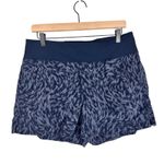 Athleta  Womens Trekkie North Printed Active Shorts Lynx Blue Size 12 Photo 1