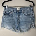 AGOLDE  Parker Vintage Light Wash Distressed Cut-off Denim Jean Shorts 29 Photo 0