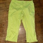 Chico's Chico’s bright yellow lightweight cruisewear 2/12 crop pants Photo 0