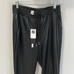 Joseph Ribkoff  Black Faux Leather Joggers Photo 5