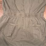Lucky Brand  Cargo Utility Mini Dress Size Medium Tie Waist Snap Closure Photo 14