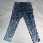 Women's Acid Wash Denim Jeans Faux Zipper Detail Size 16 Skinny Jeans Streetwear Blue Photo 7