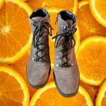 Lucky Brand  LK DAREK Brown Suede Leather Lace Up Zip Ankle Boots Women Size 11M Photo 3