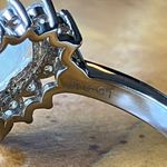 Natural Rainbow Moonstone Sterling Silver Heart Ring Size 8.75 Photo 6