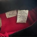 Kathie Lee Vintage  Red sweater cardigan a with faux fur collar. SZ. M  8-10 Photo 3