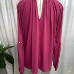 Michael Kors -Women’s Large Mauve Top With Gold Accents Photo 6