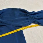 Current Air Dark Teal Modern Romance Tie Front Top Photo 5