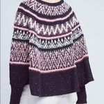 Anthropologie Sleeping On Snow Midland Fair Isle Poncho Sweater Photo 8