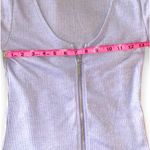 Me to We  fitted crop zip up shirt in lavender Photo 6
